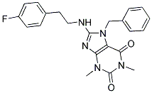 7-BENZYL-8-(4-FLUOROPHENETHYLAMINO)-1,3-DIMETHYL-1H-PURINE-2,6(3H,7H)-DIONE Struktur