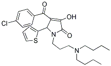 4-(4-CHLOROBENZOYL)-1-[3-(DIBUTYLAMINO)PROPYL]-3-HYDROXY-5-(2-THIENYL)-1,5-DIHYDRO-2H-PYRROL-2-ONE Struktur