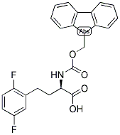 (R)-4-(2,5-DIFLUORO-PHENYL)-2-(9H-FLUOREN-9-YLMETHOXYCARBONYLAMINO)-BUTYRIC ACID Struktur