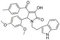 5-(2,4-DIMETHOXYPHENYL)-3-HYDROXY-1-[2-(1H-INDOL-3-YL)ETHYL]-4-(4-METHYLBENZOYL)-1,5-DIHYDRO-2H-PYRROL-2-ONE Struktur