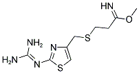 METHYL 3-[[2-(DIAMINOMETHYLENEAMINO)THIAZOL-4-YL]METHYLTHIO]PROPANIMIDATE Struktur