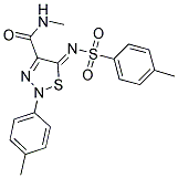 (5Z)-N-METHYL-2-(4-METHYLPHENYL)-5-{[(4-METHYLPHENYL)SULFONYL]IMINO}-2,5-DIHYDRO-1,2,3-THIADIAZOLE-4-CARBOXAMIDE Struktur