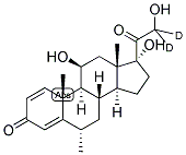 1,4-PREGNADIEN-6ALPHA-METHYL-11BETA,17ALPHA,21-TRIOL-3,20-DIONE-21,21-D2 Struktur