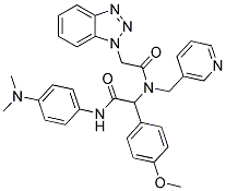 2-(2-(1H-BENZO[D][1,2,3]TRIAZOL-1-YL)-N-(PYRIDIN-3-YLMETHYL)ACETAMIDO)-N-(4-(DIMETHYLAMINO)PHENYL)-2-(4-METHOXYPHENYL)ACETAMIDE Struktur