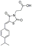 3-[5-(4-ISOPROPYL-BENZYLIDENE)-2,4-DIOXO-THIAZOLIDIN-3-YL]-PROPIONIC ACID Struktur