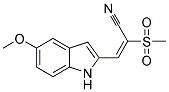 (E)-3-(5-METHOXY-1H-INDOL-2-YL)-2-(METHYLSULFONYL)-2-PROPENENITRILE Struktur