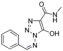 5-HYDROXY-N-METHYL-1-{[(1Z)-PHENYLMETHYLENE]AMINO}-1H-1,2,3-TRIAZOLE-4-CARBOXAMIDE Struktur