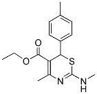 ETHYL 4-METHYL-2-(METHYLAMINO)-6-(4-METHYLPHENYL)-6H-1,3-THIAZINE-5-CARBOXYLATE Struktur