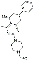 4-(4-METHYL-5-OXO-7-PHENYL-5,6,7,8-TETRAHYDROQUINAZOLIN-2-YL)PIPERAZINE-1-CARBALDEHYDE Struktur