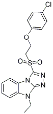 3-([2-(4-CHLOROPHENOXY)ETHYL]SULFONYL)-9-ETHYL-9H-[1,2,4]TRIAZOLO[4,3-A]BENZIMIDAZOLE Struktur