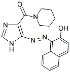 1-{(E)-[4-(PIPERIDIN-1-YLCARBONYL)-1H-IMIDAZOL-5-YL]DIAZENYL}-2-NAPHTHOL Struktur