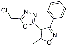 2-(CHLOROMETHYL)-5-(5-METHYL-3-PHENYLISOXAZOL-4-YL)-1,3,4-OXADIAZOLE Struktur