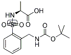 (S)-2-((2-TERT-BUTOXYCARBONYLAMINOMETHYL)-BENZENESULFONYLAMINO)-PROPIONIC ACID Struktur