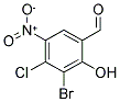 3-BROMO-4-CHLORO-2-HYDROXY-5-NITRO-BENZALDEHYDE Struktur