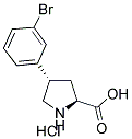 (+/-)-TRANS-4-(3-BROMOPHENYL)PYRROLIDINE-3-CARBOXYLIC ACID HYDROCHLORIDE Struktur