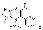 1-[7-ACETYL-6-(4-CHLORO-PHENYL)-3-METHYL-[1,2,4]TRIAZOLO[3,4-B][1,3,4]THIADIAZIN-5-YL]-ETHANONE Struktur