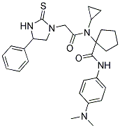 1-(N-CYCLOPROPYL-2-(4-PHENYL-2-THIOXOIMIDAZOLIDIN-1-YL)ACETAMIDO)-N-(4-(DIMETHYLAMINO)PHENYL)CYCLOPENTANECARBOXAMIDE Struktur