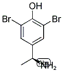 (S)-4-(1-AMINOETHYL)-2,6-DIBROMOPHENOL Struktur