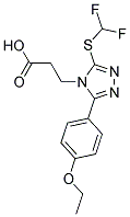 3-[3-[(DIFLUOROMETHYL)THIO]-5-(4-ETHOXYPHENYL)-4H-1,2,4-TRIAZOL-4-YL]PROPANOIC ACID Struktur