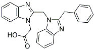 [2-(2-BENZYL-BENZOIMIDAZOL-1-YLMETHYL)-BENZOIMIDAZOL-1-YL]-ACETIC ACID Struktur