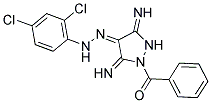 (4Z)-1-BENZOYL-3,5-DIIMINOPYRAZOLIDIN-4-ONE (2,4-DICHLOROPHENYL)HYDRAZONE Struktur