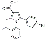 5-(4-BROMO-PHENYL)-1-(2-ETHYL-PHENYL)-2-METHYL-1H-PYRROLE-3-CARBOXYLIC ACID METHYL ESTER Struktur