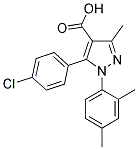 5-(4-CHLORO-PHENYL)-1-(2,4-DIMETHYL-PHENYL)-3-METHYL-1H-PYRAZOLE-4-CARBOXYLIC ACID Struktur