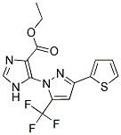 ETHYL 5-[3-THIEN-2-YL-5-(TRIFLUOROMETHYL)-1H-PYRAZOL-1-YL]-1H-IMIDAZOLE-4-CARBOXYLATE Struktur