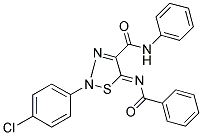 (5Z)-5-(BENZOYLIMINO)-2-(4-CHLOROPHENYL)-N-PHENYL-2,5-DIHYDRO-1,2,3-THIADIAZOLE-4-CARBOXAMIDE Struktur