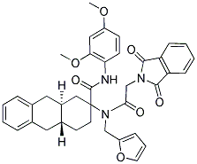 (4AR,9AS)-N-(2,4-DIMETHOXYPHENYL)-2-(2-(1,3-DIOXOISOINDOLIN-2-YL)-N-(FURAN-2-YLMETHYL)ACETAMIDO)-1,2,3,4,4A,9,9A,10-OCTAHYDROANTHRACENE-2-CARBOXAMIDE Struktur