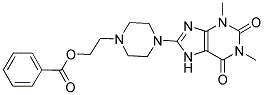 2-(4-(1,3-DIMETHYL-2,6-DIOXO-2,3,6,7-TETRAHYDRO-1H-PURIN-8-YL)PIPERAZIN-1-YL)ETHYL BENZOATE Struktur