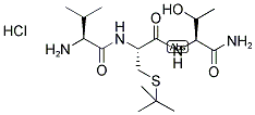 H-VAL-CYS(STBU)-THR-NH2 HCL SALT Struktur