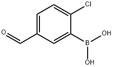 2-CHLORO-5-FORMYLPHENYLBORONIC ACID Structure