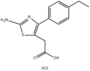 [2-AMINO-4-(4-ETHYL-PHENYL)-THIAZOL-5-YL]-ACETIC ACID HYDROCHLORIDE Struktur