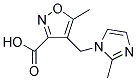 5-METHYL-4-[(2-METHYL-1H-IMIDAZOL-1-YL)METHYL]ISOXAZOLE-3-CARBOXYLIC ACID Struktur