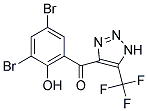 (3,5-DIBROMO-2-HYDROXYPHENYL)[5-(TRIFLUOROMETHYL)-1H-1,2,3-TRIAZOL-4-YL]METHANONE Struktur