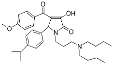 1-(3-(DIBUTYLAMINO)PROPYL)-3-HYDROXY-5-(4-ISOPROPYLPHENYL)-4-(4-METHOXYBENZOYL)-1H-PYRROL-2(5H)-ONE Struktur