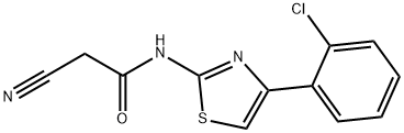 N-[4-(2-CHLOROPHENYL)-1,3-THIAZOL-2-YL]-2-CYANOACETAMIDE Struktur