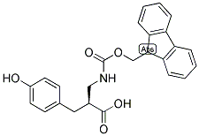 (S)-2-[(9H-FLUOREN-9-YLMETHOXYCARBONYLAMINO)-METHYL]-3-(4-HYDROXY-PHENYL)-PROPIONIC ACID Struktur