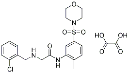 2-(2-CHLORO-BENZYLAMINO)-N-[2-METHYL-5-(MORPHOLINE-4-SULFONYL)-PHENYL]-ACETAMIDE, COMPOUND WITH OXALIC ACID Struktur