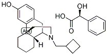 (-)-3-HYDROXY-N-CYCLOBUTYLMETHYLMORPHINAN S(+)-MANDELATE Struktur