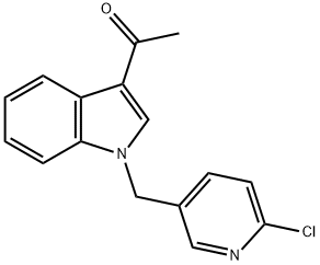 1-(1-[(6-CHLORO-3-PYRIDINYL)METHYL]-1H-INDOL-3-YL)-1-ETHANONE Struktur