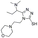 5-[1-(DIMETHYLAMINO)PROPYL]-4-(2-MORPHOLIN-4-YLETHYL)-4H-1,2,4-TRIAZOLE-3-THIOL Struktur