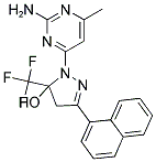 1-(2-AMINO-6-METHYLPYRIMIDIN-4-YL)-3-(1-NAPHTHYL)-5-(TRIFLUOROMETHYL)-4,5-DIHYDRO-1H-PYRAZOL-5-OL Struktur