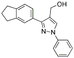 [3-(2,3-DIHYDRO-1H-INDEN-5-YL)-1-PHENYL-1H-PYRAZOL-4-YL]METHANOL Struktur