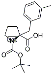 BOC-(S)-ALPHA-(3-METHYLBENZYL)-PROLINE Struktur