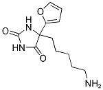 5-(5-AMINO-PENTYL)-5-FURAN-2-YL-IMIDAZOLIDINE-2,4-DIONE Struktur