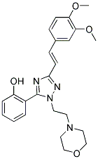 2-{3-[(E)-2-(3,4-DIMETHOXYPHENYL)ETHENYL]-1-[2-(4-MORPHOLINYL)ETHYL]-1H-1,2,4-TRIAZOL-5-YL}PHENOL Struktur