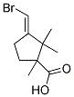 (3E)-3-(BROMOMETHYLENE)-1,2,2-TRIMETHYLCYCLOPENTANECARBOXYLIC ACID Struktur