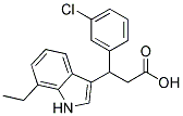 3-(3-CHLORO-PHENYL)-3-(7-ETHYL-1H-INDOL-3-YL)-PROPIONIC ACID Struktur